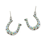 109317, WESTERN AB CRYSTAL HORSESHOE EARRING
