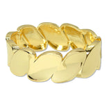 109331, GEOMETRIC POLISHED LINK BANGLE BRACELET