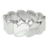 109331, GEOMETRIC POLISHED LINK BANGLE BRACELET