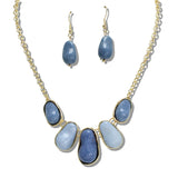 109333, BEAN RESIN NATURAL STONE NECKLACE