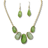 109333, BEAN RESIN NATURAL STONE NECKLACE