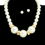109337, BOLD BALL PEARL BEADED NECKLACE