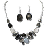 109337, GEOMETRIC ENAMEL ACCENT STATEMENT NECKLACE