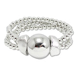 109340, BOLD BALL PEARL STRETCH BRACELET