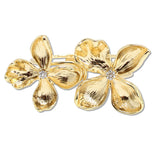 109341, ELEGANT FLORAL BANGLE BRACELET WITH CRYSTAL ACCENTS