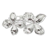 109341, ELEGANT FLORAL BANGLE BRACELET WITH CRYSTAL ACCENTS