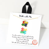 109342, WALK WITH ME PUZZLE PENDANT NECKLACE