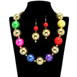 109344, BOLD COLOR BEADED STATEMENT NECKLACE