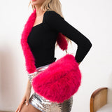 109347, SOFT FAUX FUR SHOULDER CROSSBODY BAG