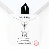 109348, WILD AND FREE STEER HEAD PENDANT NECKLACE