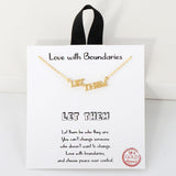 109357, LOVE WITH BOUNDARIES LET THEM WORD DAINTY NECKLACE