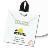 109360, COWGIRL WORD PENDANT NECKLACE