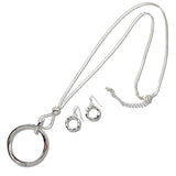 109362, ROUND HOOP LONG PENDANT NECKLACE