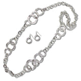 109363, HAMMERED CHAINL LINK LONG NECKLACE