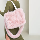 109366, PLUSH SOFT FAUX FUR TOTE BAG