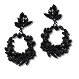 109370, GEOMETRIC RHINESTONE ACCENT EVENING DANGLE EARRING