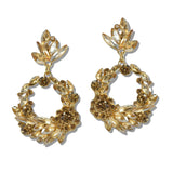 109370, GEOMETRlC RHINESTONE ACCENT EVENING DANGLE EARRING
