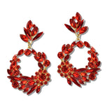 109370, GEOMETRlC RHINESTONE ACCENT EVENING DANGLE EARRING