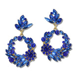 109370, GEOMETRlC RHINESTONE ACCENT EVENING DANGLE EARRING