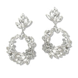 109370, GEOMETRIC RHINESTONE ACCENT EVENING DANGLE EARRING