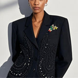 109371, CRYSTAL RHINESTONE BUTTERFLY CLUSTER BROOCH PIN