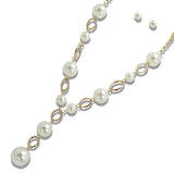 109373, BOLD PEARL WITH HAMMERED OVAL ACCENT LONG NECKLACE