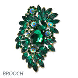 109377, CRYSTAL FLORAL STATEMENT BROOCH PIN