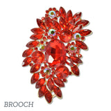 109377, CRYSTAL FLORAL STATEMENT BROOCH PIN