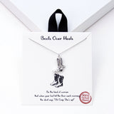 109380, BOOTS OVER HEELS WESTERN BOOTS PENDANT NECKLACE