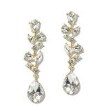 109381, TEARDROP ACCENT CRYSTAL RHINESTONE EVENING EARRING