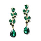 109381, TEARDROP ACCENT CRYSTAL RHINESTONE EVENING EARRING