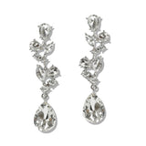 109381, TEARDROP ACCENT CRYSTAL RHINESTONE EVENING EARRING