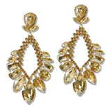 109382, OVERSIZED GLAMOROUS RHINESTONE EVENING EARRING