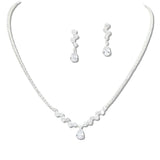 109386, CUBIC ZIRCONIA ACCENT CRYSTAL RHINESTONE NECKLACE