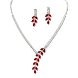 109387, MARQUISE CUBIC ZIRCONIA ACCENT CRYSTAL RHINESTONE NECKLACE