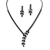 109387, MARQUISE CUBIC ZIRCONIA ACCENT CRYSTAL RHINESTONE NECKLACE