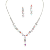 109388, CUBIC ZIRCONIA ACCENT CRYSTAL RHINESTONE NECKLACE