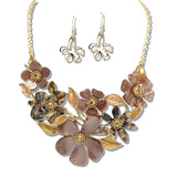 109390, FLOWER VINE CELLULOID ACETATE NECKLACE