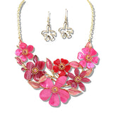 109390, FLOWER VINE CELLULOID ACETATE NECKLACE
