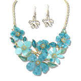 109390, FLOWER VINE CELLULOID ACETATE NECKLACE