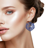 109398, GAME DAY TIGER HEAD CUTOUT DANGLE EARRING