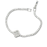 109414, CLOVER ACCENT CUBIC ZIRCONIA TENNIS BRACELET