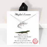 109437, ALLIGATORS LESSON ALLIGATOR PENDANT NECKLACE