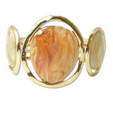 109443, GEOMETRIC CELLULOID ACETATE ACCENT HAMMERED BANGLE BRACELET