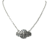 109469, WESTERN STEER HEAD ENGRAVED PENDANT NECKLACE