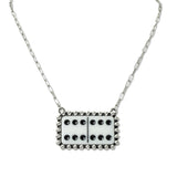 109476, WESTERN DOMINO DOUBLE SIX DICE PENDANT NECKLACE
