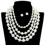 109498, PEARL MULTI STRAND LAYERED NECKLACE
