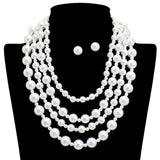 109498, PEARL MULTI STRAND LAYERED NECKLACE