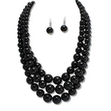 109499, TRIPLE LAYERED PEARL STRAND NECKLACE