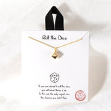 109509, ROLL THE DICE DAINTY DICE PENDANT NECKLACE